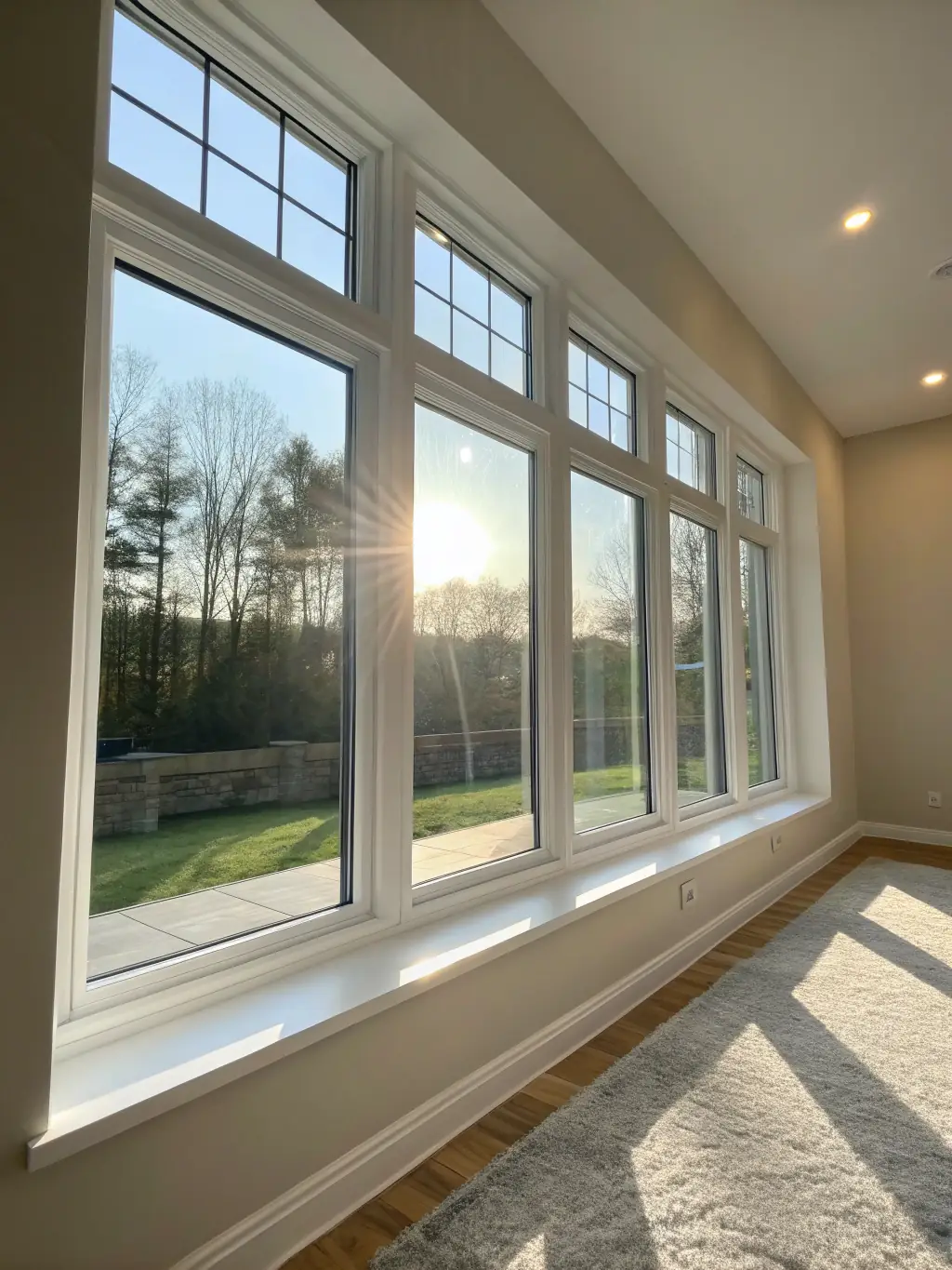 A newly installed energy-efficient window in a modern Oklahoma City home, showcasing the clarity and design.
