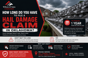 How long do you have to make a hail damage claim in oklahoma